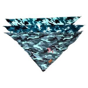 Xprdac 3 Camo Dog Bandanas Blue Green Size X-Large